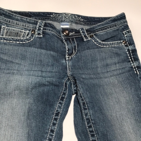 Maurices bling jeans capris 7/8 reg crops sequins - Picture 7 of 12